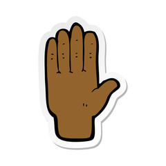 sticker of a cartoon hand
