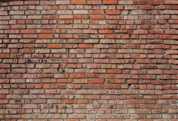 brick wall, from old, red, grungy brick background