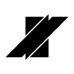 IN, IS, IZ initials geometric letter company logo