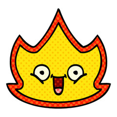 comic book style cartoon happy fire