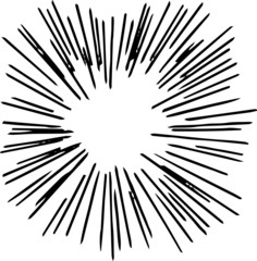 Rough sketch of dazzling light