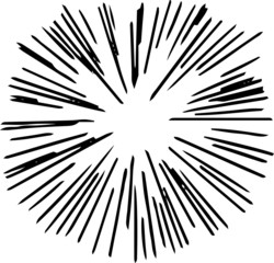 Rough sketch of dazzling light