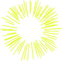 Yellow Rough sketch of dazzling light