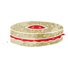 quirky retro illustration style cartoon jam biscuit