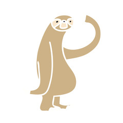 quirky hand drawn cartoon sloth
