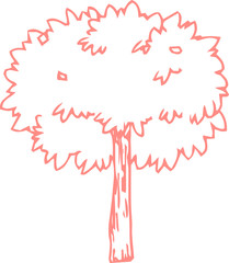 Warm Color Rough sketch of tree