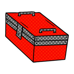 cartoon doodle of a metal tool box