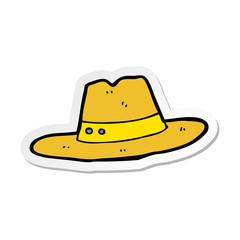 sticker of a cartoon hat