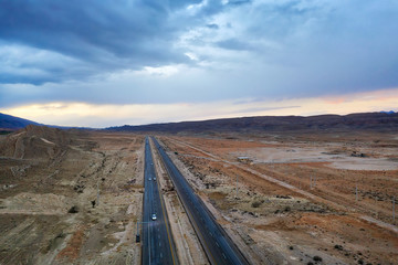 Road through the Zagros Mountains in South Iran taken in January 2019 taken in hdr