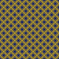 Abstract Vector Seamless Pattern With Abstract Geometric Style. Repeating Sample Figure And Line. Blue yellow color