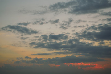 dark cloud above dusk sky