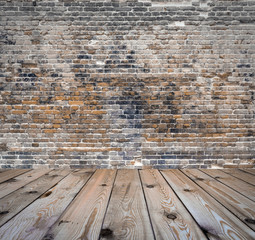 old room with brick wall