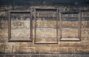 frames on old, wall
