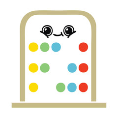 flat color retro cartoon abacus