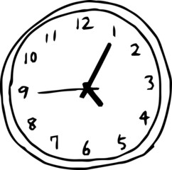 Monochrome Poor rough sketch of the watch