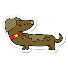 sticker of a cartoon dog