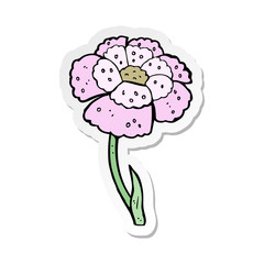 sticker of a cartoon flower