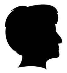 a woman head silhouette vector
