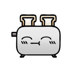 gradient shaded cartoon of a toaster