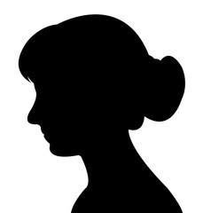 a woman head silhouette vector