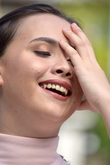 Attractive Adult Female Laughing