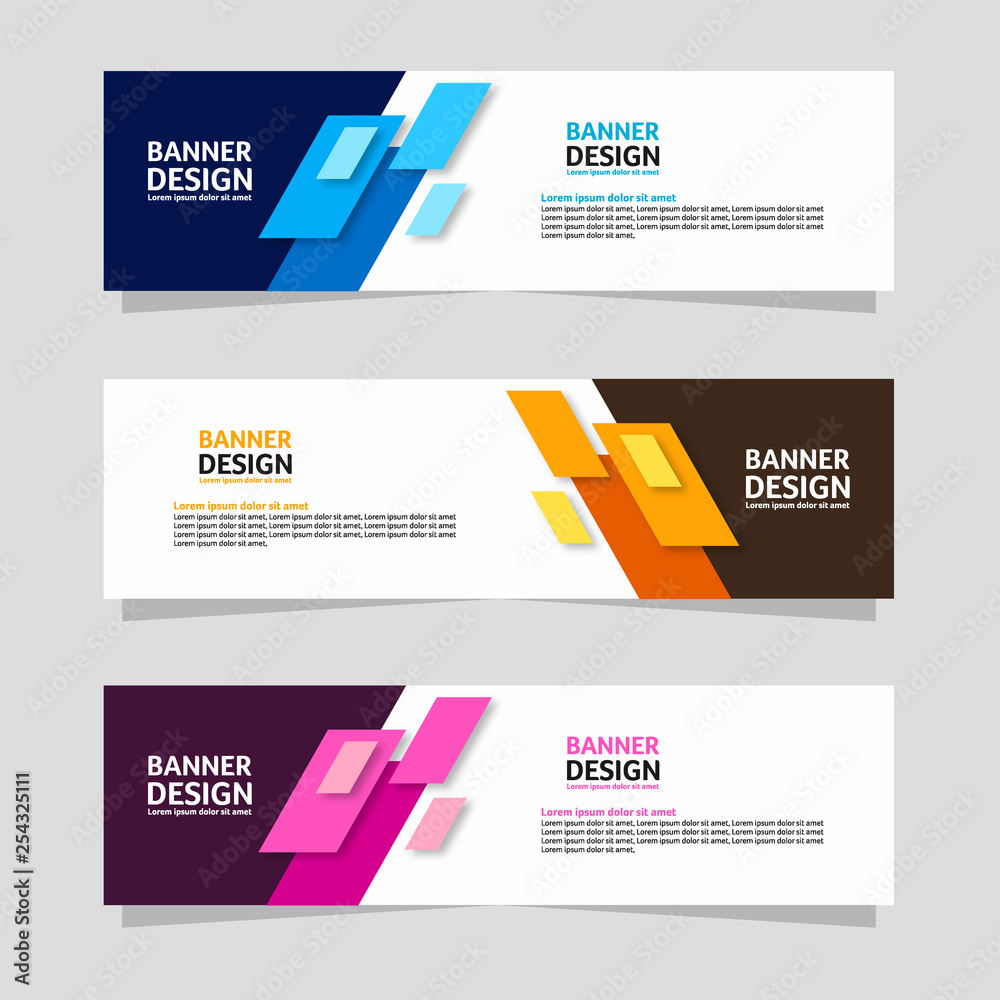 Wall mural abstract banner design. colorful background illustration vector