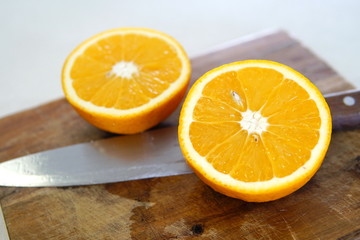 orange pear and apple prepared for a fresh and nutritious salad