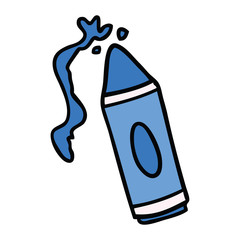 cartoon doodle of a pink crayon