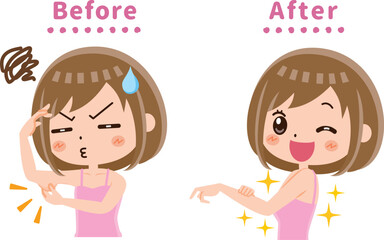 二の腕　ビフォーアフター