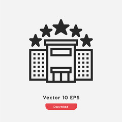 5 star hotel icon vector