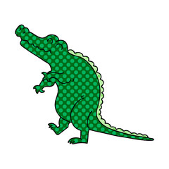 quirky comic book style cartoon crocodile