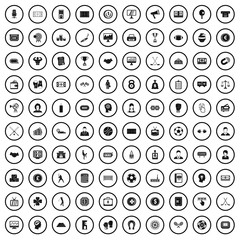 100 totalizator icons set in simple style for any design vector illustration