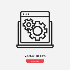 Website settings icon vector