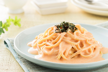 スパゲッティー　辛子明太子クリーム