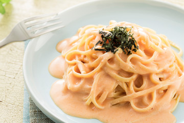 スパゲッティー　辛子明太子クリーム