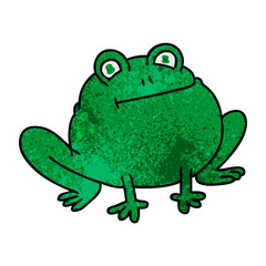 quirky hand drawn cartoon frog
