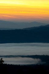 The mountain view in the morning.