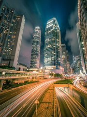 Fototapeta premium Light Traits in Hong Kong