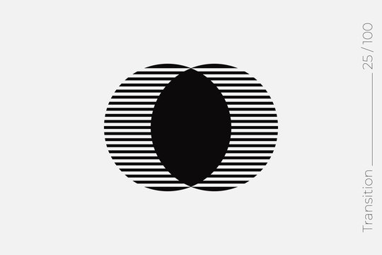 Universal Modern Halftone Geometric Shape. Vector Classical Design Element.