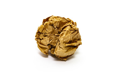 Braune Papierkugel