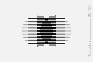 Universal Modern Halftone Geometric Shape. Vector Classical Design Element.