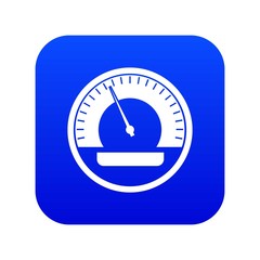 Speedometer icon digital blue for any design isolated on white vector illustration