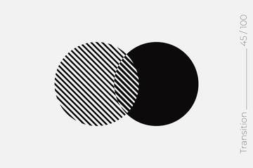 Universal Modern Halftone Geometric Shape. Vector Classical Design Element.