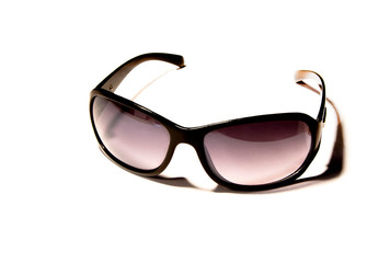 Sunglasses on a white background close-up isolate