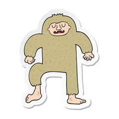 sticker of a cartoon bigfoot