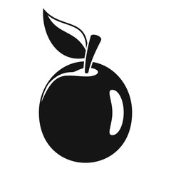 Obraz premium Fresh apricot icon. Simple illustration of fresh apricot vector icon for web design isolated on white background