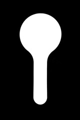 White nameplate isolated on the black