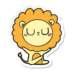 sticker of a cartoon lion