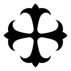 Symbol field lily kreen strong Cross monogram dokonstantinovsky Symbol of the Apostle anchor Hope sign Religious cross icon black color vector illustration flat style image