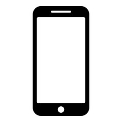Smartphone icon black color vector illustration flat style image